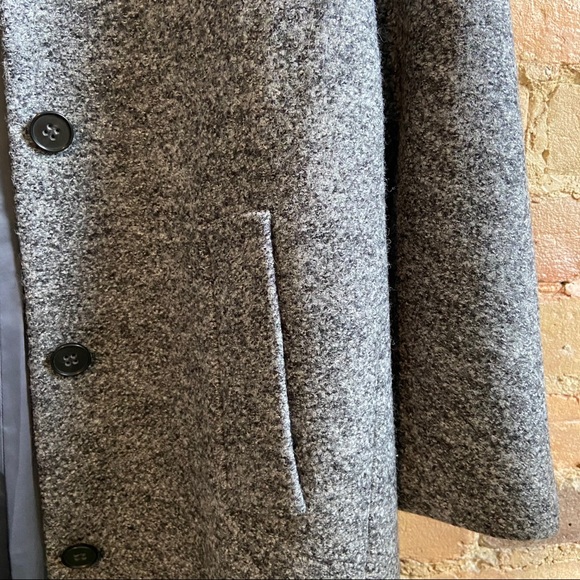 Theory Funnel Neck Wool Coat - Picture 7 of 11